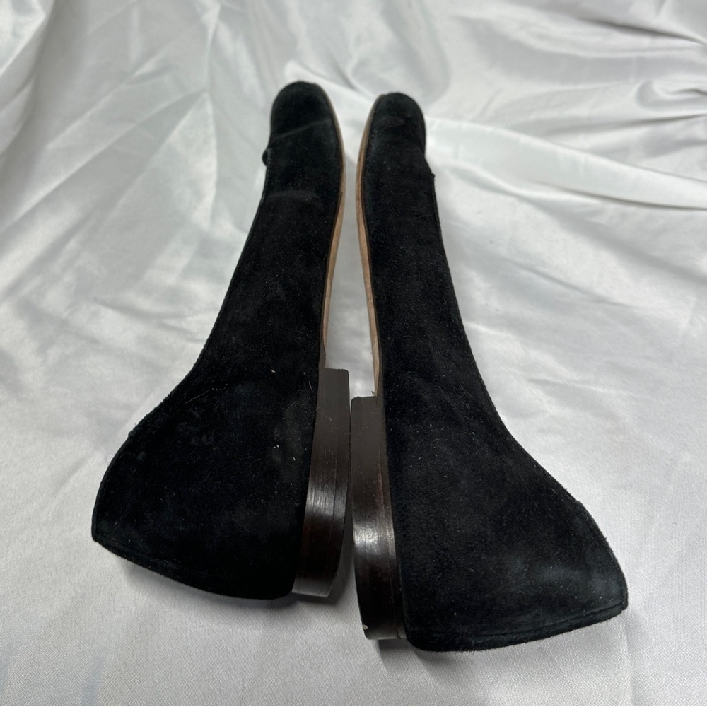 J. Crew Black Suede Smoking Loafer Flat Shoes Size 6.5 - Picture 6 of 16